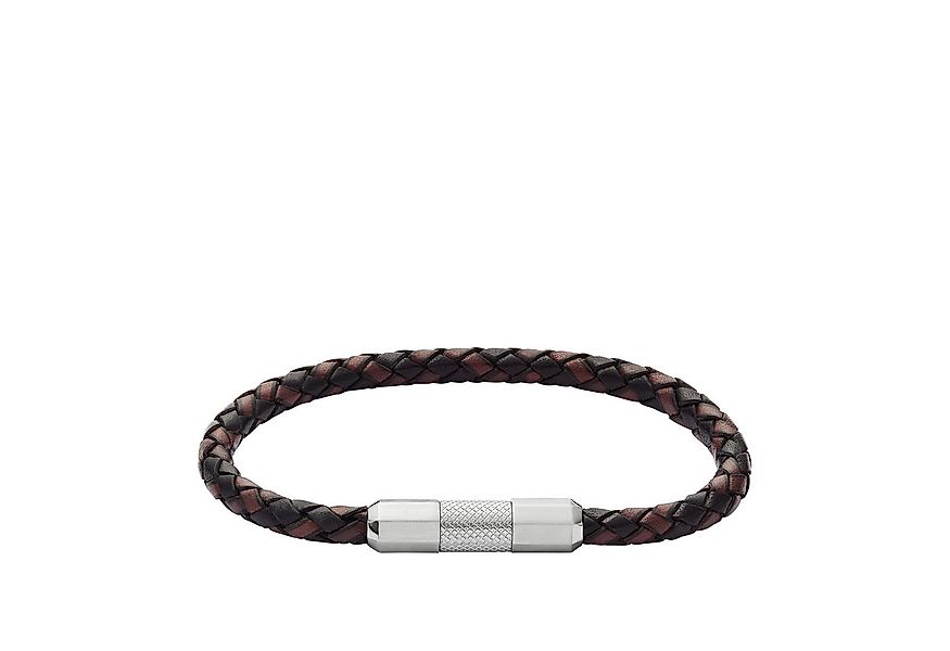Fossil Armband Schmuck Geschenk Edelstahl Leder KNOX günstig online kaufen