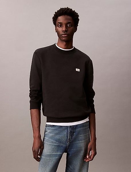 Calvin Klein Jeans Sweatshirt 400GSM TRRY BDG CRWN Mit Rundhalsausschnitt günstig online kaufen
