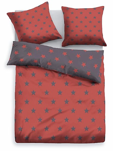 my home Wendebettwäsche STELLA, Linon, 3 teilig, Bettwäsche mit Sternen, We günstig online kaufen