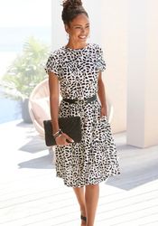 LASCANA Jerseykleid mit Animalprint, kurzärmliges Sommerkleid, günstig online kaufen