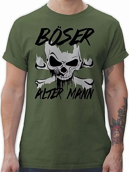 Shirtracer T-Shirt Böser alter Mann - grau Piraten & Totenkopf günstig online kaufen