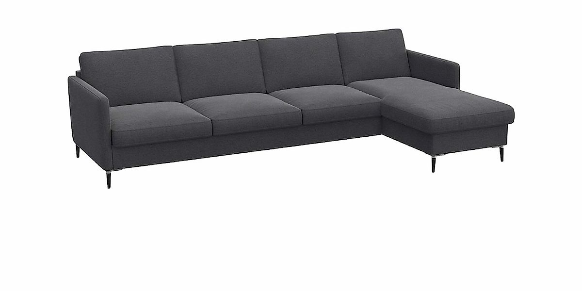 FLEXLUX Ecksofa "Fiore, L-Form" schmale Armlehnen, Kaltschaum, Füße Alu+sch günstig online kaufen