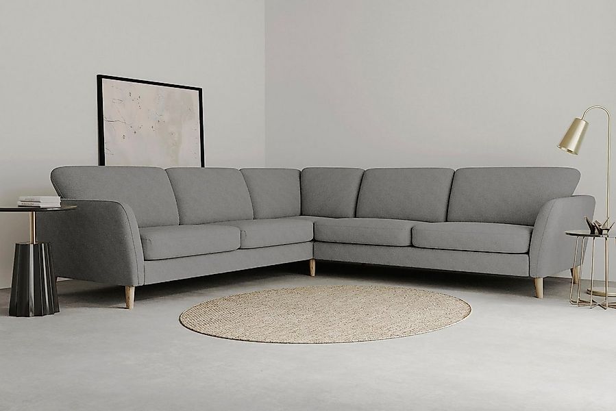 Home affaire Ecksofa MARSEILLE 278/278 cm, L-Form, Webstoff, Flachgewebe, F günstig online kaufen