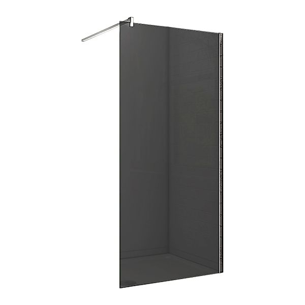 Duschparadies 80x200cm Duschwand mit Glasschutzfolie 8mm NANO-ESG Walk In D günstig online kaufen