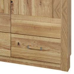 Kleiderschrank mit Schubladen Asteiche teilmassiv Landhausstil günstig online kaufen
