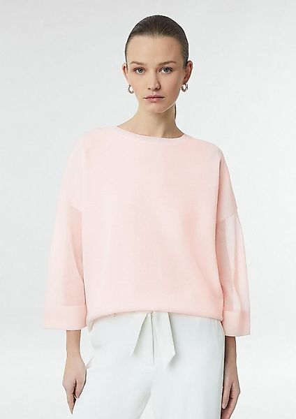 comma Longpullover Strickpullover Semi-transparentes Feinstrickshirt mit ve günstig online kaufen