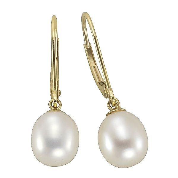 Vivance Paar Ohrhänger 375 Gold Perle günstig online kaufen