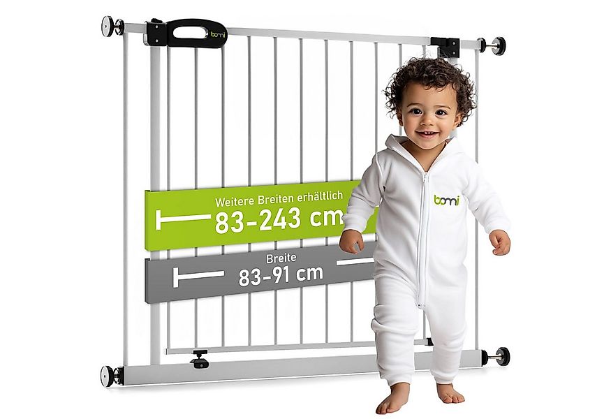 BOMI Türschutzgitter Babygitter Ohne Bohren Merle XXL 83-243 cm, Treppengit günstig online kaufen