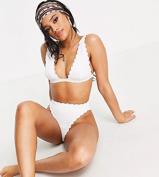 South Beach – Mix & Match – Exklusive, weiße Bikinihose mit hohem Bund und günstig online kaufen