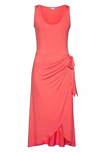 LASCANA Strandkleid, mit Rock in Wickeloptik, Midikleid aus Jersey, Sommerk günstig online kaufen
