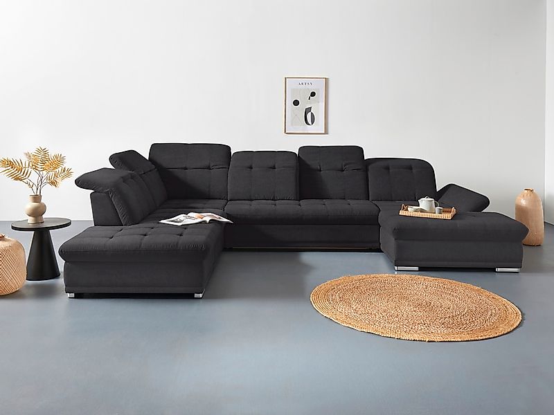 COTTA Wohnlandschaft "Holiday U-Form mit Sitztiefen-, Armteil- und Kopfteil günstig online kaufen