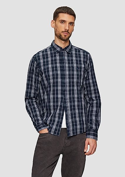 s.Oliver Langarmhemd Regular Fit: Kariertes Hemd günstig online kaufen