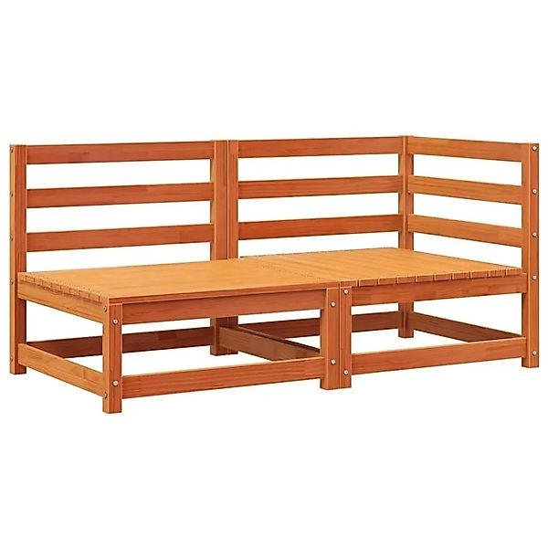 vidaXL Gartensofa 2-Sitzer Wachsbraun Massivholz Kiefer 837946 günstig online kaufen
