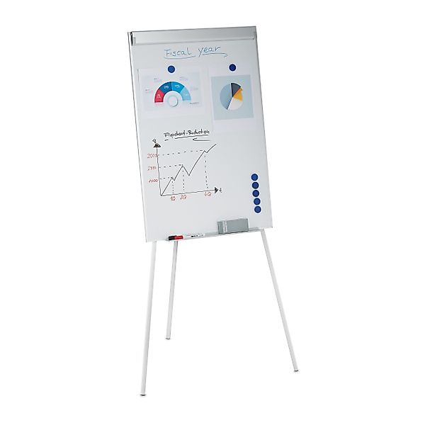 relaxdays Magnettafel Flipchart Whiteboard günstig online kaufen