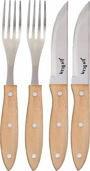 Jim Beam BBQ Steakbesteck »Gabel & Messer«, (Set, 4 tlg.), Set 4-tlg. günstig online kaufen