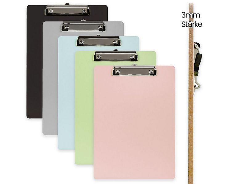 mixed24 Konferenzmappe A4 Klemmbrett 3mm Holzfaserplatte Schreibunterlage, günstig online kaufen