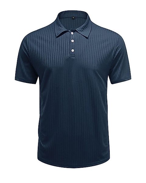 Allthemen Poloshirt Herren kurzarm T-Shirt mit Streifen Polohemd Slim Fit S günstig online kaufen