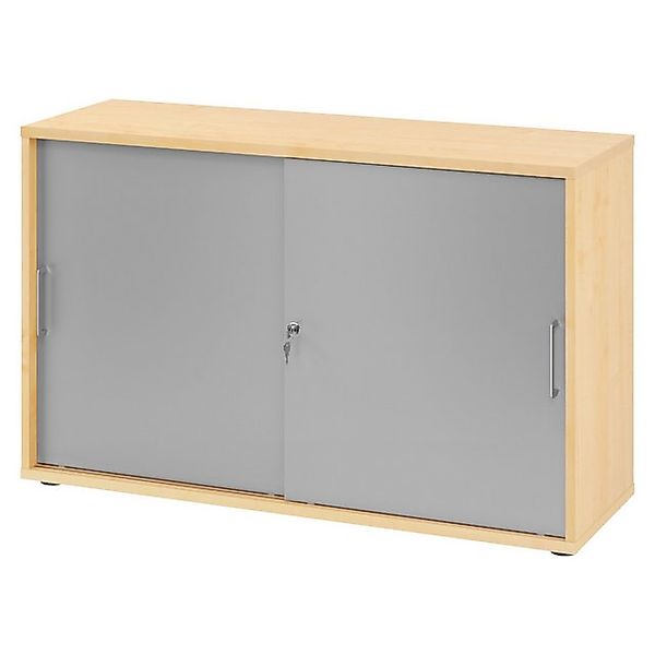 bümö Aktenschrank office Schiebetürenschrank Dekor: Ahorn/Silber - Griffe: günstig online kaufen