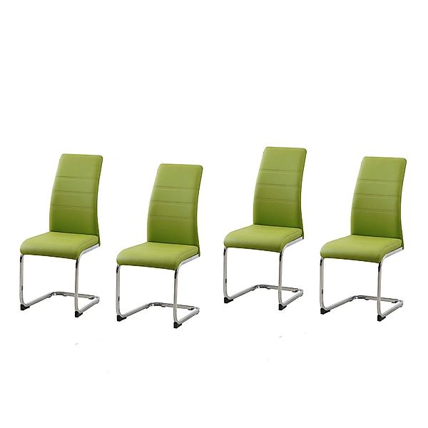 HTI-Line Freischwinger Schwingstuhl 4er Set PU günstig online kaufen