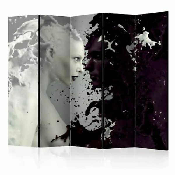 artgeist Paravent Black and White Faces II [Room Dividers] schwarz/weiß Gr. günstig online kaufen