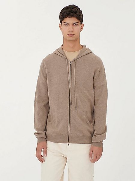 GOBI Cashmere Kapuzenpullover Naturfarbe Kaschmir-Kapuzenjacke mit Reißvers günstig online kaufen