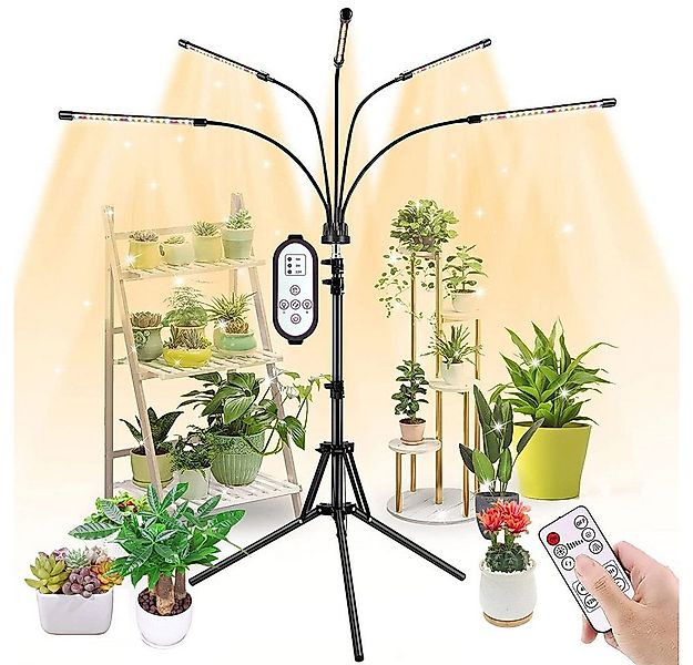 Rosnek Pflanzenlampe 3/4/5 Köpfe, Vollspektrum, dimmbar, 3 Lichtmodi, für Z günstig online kaufen