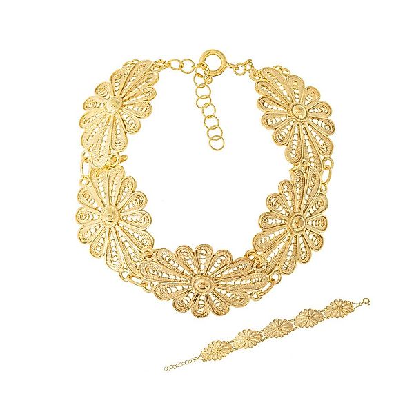 Cavill Silberarmband Florales vergoldetes Sterling-Armband (1-tlg) günstig online kaufen