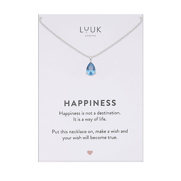 LUUK LIFESTYLE Kette mit Anhänger Himmelblau, günstig online kaufen