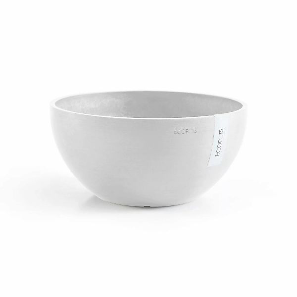 Ecopots Pflanztopf Brussels Weiß 30 cm x 14 cm günstig online kaufen
