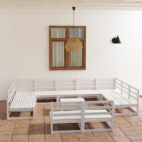 12-tlg. Garten-lounge-set Kiefer Massivholz günstig online kaufen