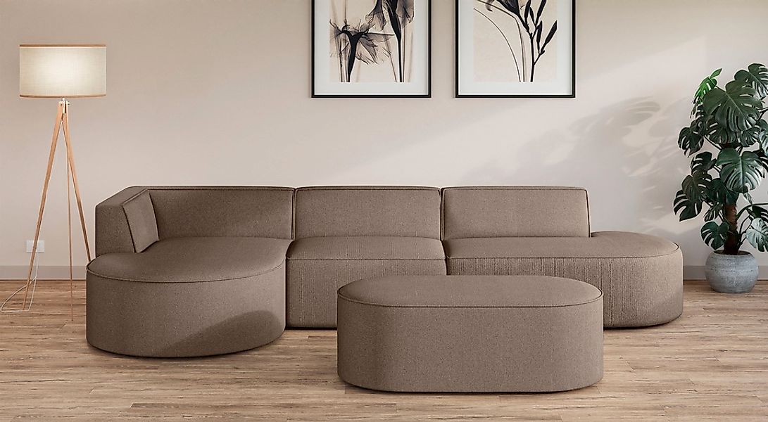 OTTO home Ecksofa "EIVIND Designer Sofa mit Ottomane rechts/links, B/T/H: 3 günstig online kaufen