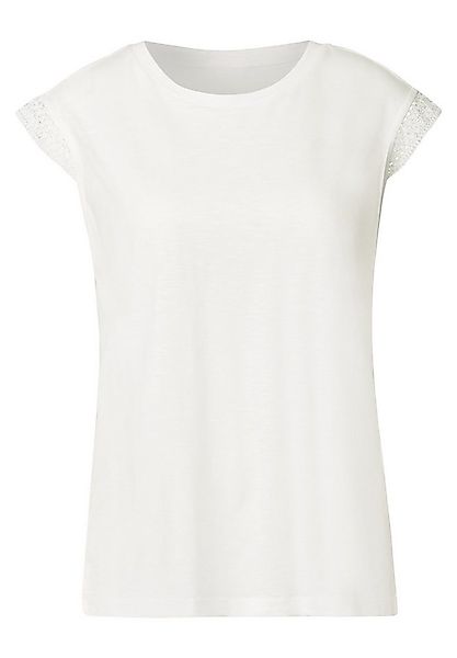 STREET ONE T-Shirt - Damen T-Shirt – Häkeldetails – Rundhalsausschnitt günstig online kaufen