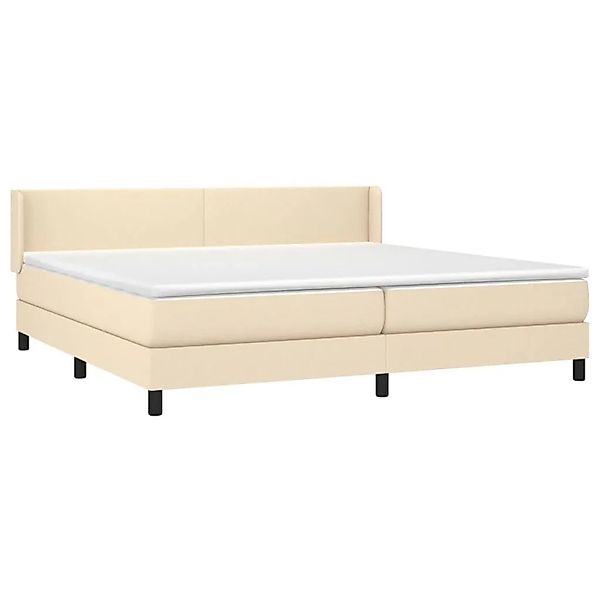 vidaXL Boxspringbett mit Matratze Creme 200x200 cm Stoff 3129582 günstig online kaufen