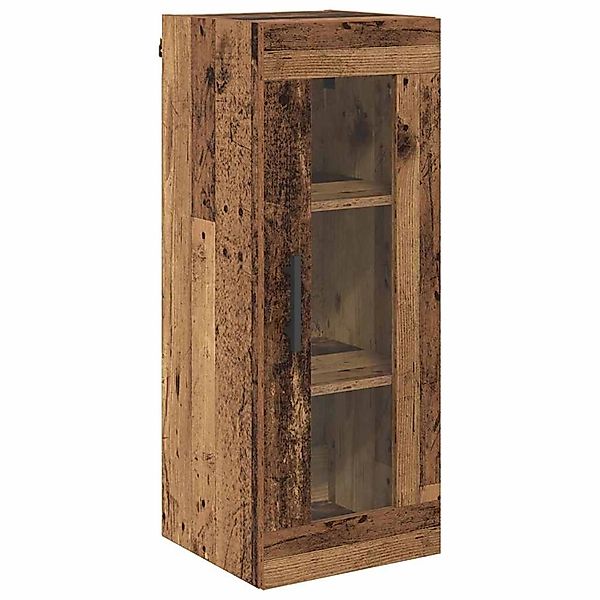 vidaXL Wandschrank Altholz 34,5 x 34 x 90 cm Holzwerkstoff und Glas 882625 günstig online kaufen