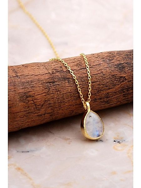 Nisan Kette und Anhänger Set, Feine Halskette mit Mondstein im Tropfendesig günstig online kaufen