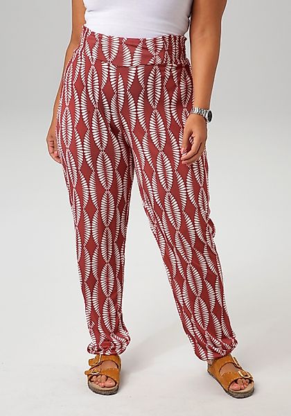 Aniston PLUS Schlupfhose mit grafischen Blättern günstig online kaufen