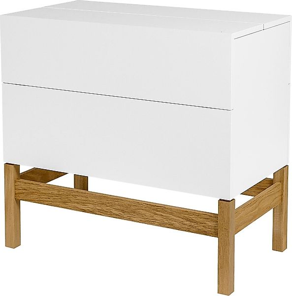 Woodman Barschrank "Delian" Breite 75 cm, Fußrahmen aus massiver Eiche, im günstig online kaufen