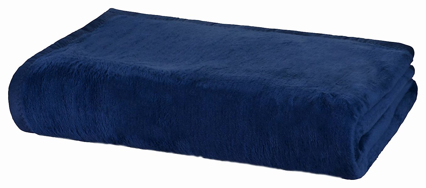 MOON - Classic Kuscheldecke Übergröße 220x240 cm Wolldecke einfarbig, pfleg günstig online kaufen
