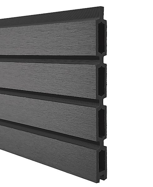 WPC Profi Zaun WPC Rhombus MUSTER Handmuster 15 cm anthrazit grau, (WPC Zau günstig online kaufen