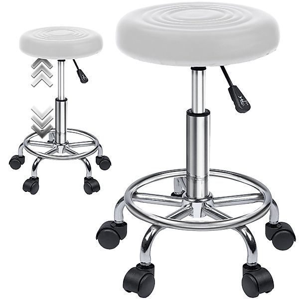 Goods+Gadgets Drehhocker Rollbarer Ergonomie Arbeitshocker (höhenverstellba günstig online kaufen