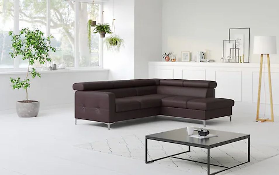 COTTA Ecksofa »Sammy L-Form« mit Kopfteilverstellung, wahlweise mit Bettfun günstig online kaufen