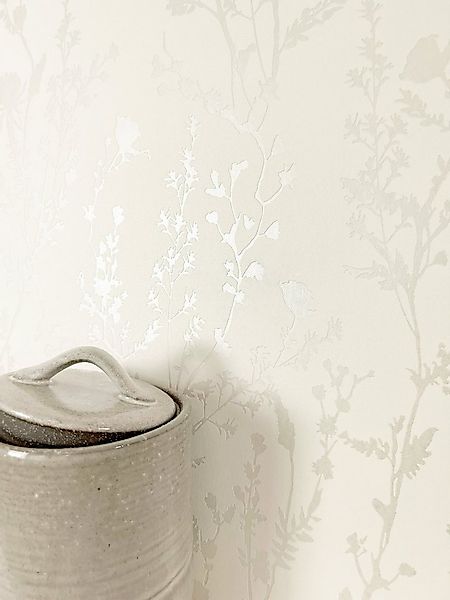 Newroom Vliestapete, Weiß Tapete Modern Blumen - Blumentapete Rosentapete I günstig online kaufen