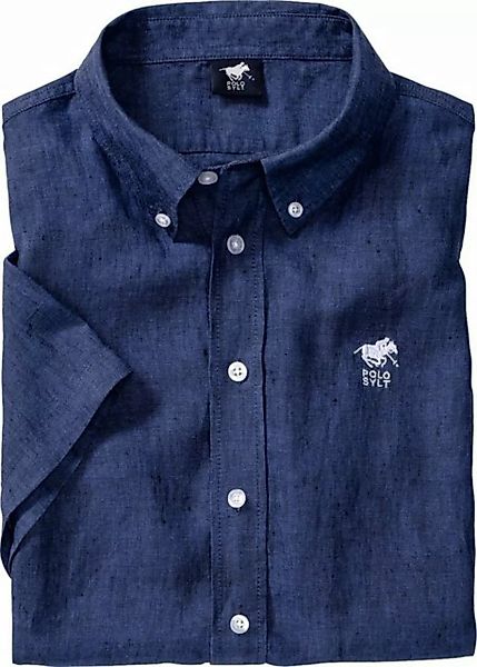 Polo Sylt Leinenhemd kurzarm aus reinem Naturmaterial in edler Melé-Optik günstig online kaufen