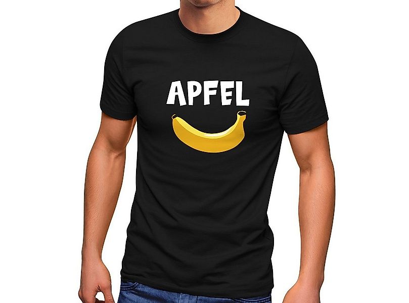 MoonWorks Print-Shirt Herren T-Shirt lustiger Aufdruck Apfel Banane Witz Sc günstig online kaufen