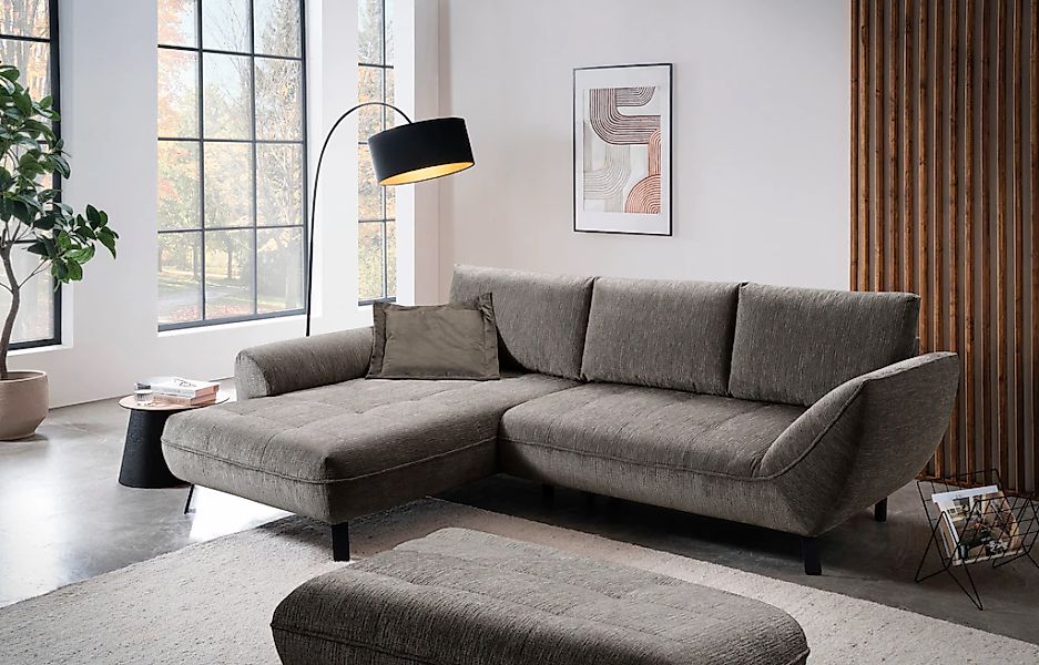 exxpo - sofa fashion Ecksofa "Bellini, Materialmix oder komplett Struktur, günstig online kaufen