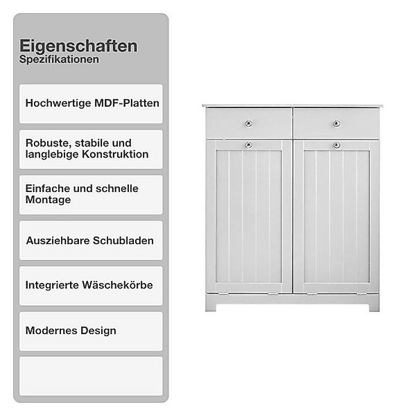 STADO Wäscheschrank Wäschekorb Wäscheschrank Badmöbel Wäschetruhe Wäschesam günstig online kaufen