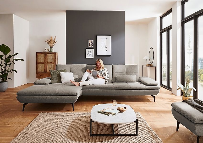 Die PlanBar Ecksofa "MP-IN23002 L-Form" wahlweise mit Armteil- und Sitztief günstig online kaufen