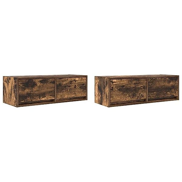 vidaXL TV-Schrank TV-Schränke 2 Stk. Räuchereiche 80x31x25,5 cm Holzwerksto günstig online kaufen