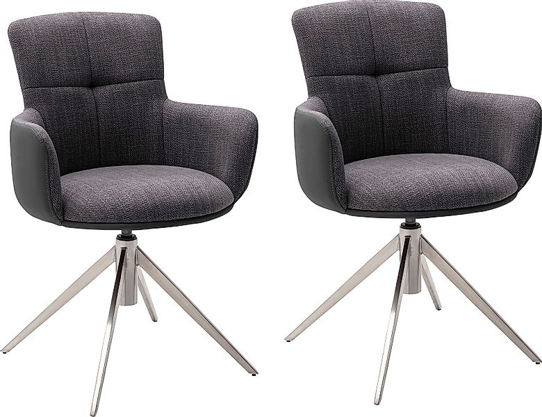 MCA furniture Esszimmerstuhl »Mecana«, (Set), 2 St., 2er Set Materialmix, S günstig online kaufen