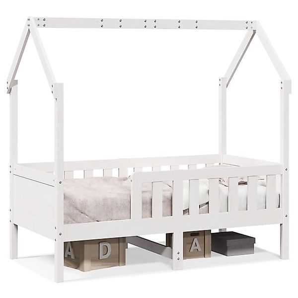 vidaXL Kinderbett Hausbett Weiß 80x160 cm Massivholz Kiefer 850711 günstig online kaufen